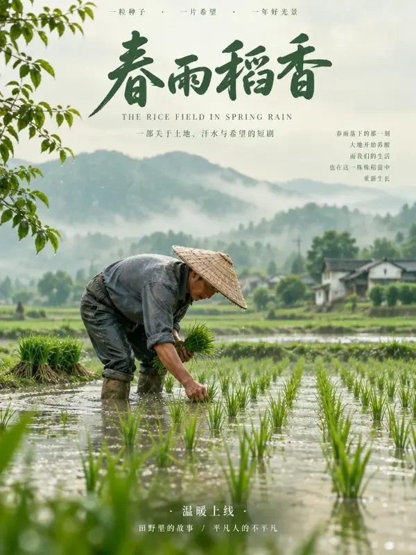 《春雨润田》- 红豆短剧乡村励志短剧封面